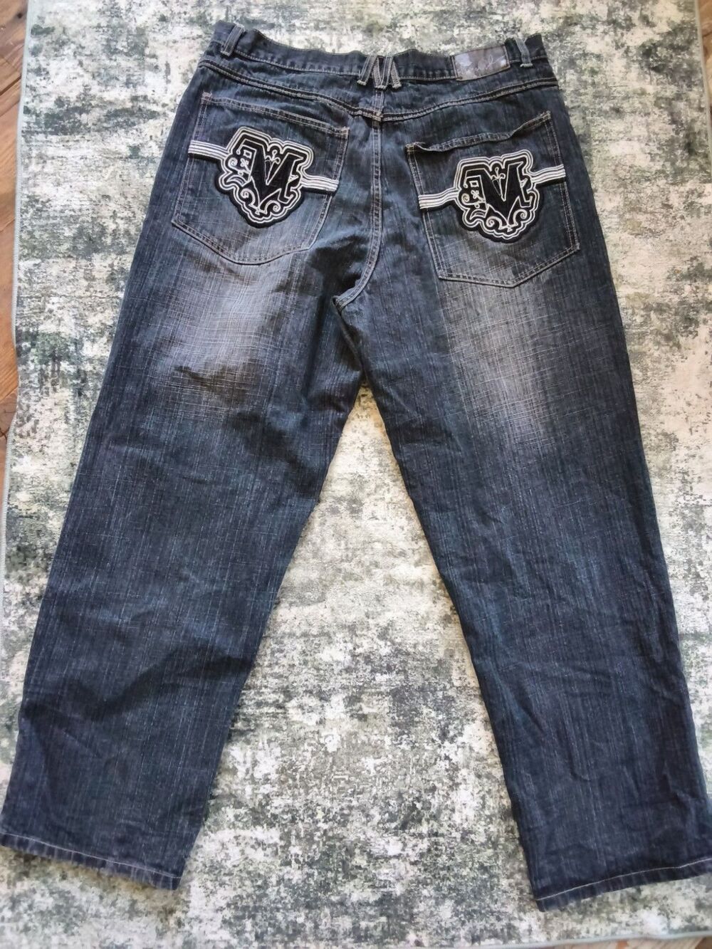 VINTAGE Makaveli Mens Jeans Tupac Shakur Baggy Fit Hip Hop Y2K SIZE 40 RARE!